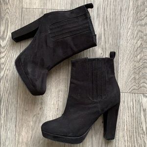 Black ankle heel  booties